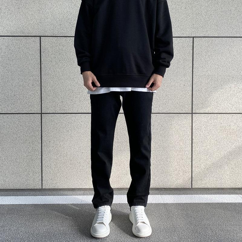 Washed Slim Elastic Jeans