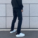 Washed Slim Elastic Jeans