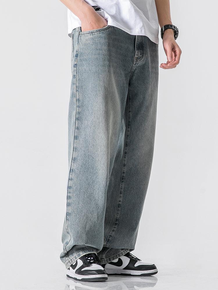 Washed Straight Fit Jeans