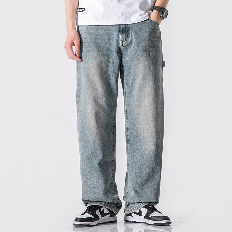 Washed Straight Fit Jeans