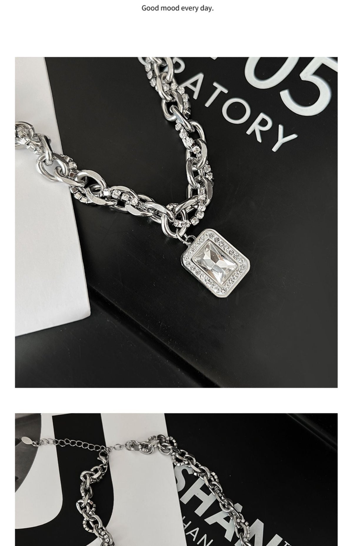 White Diamond Pendant Necklace