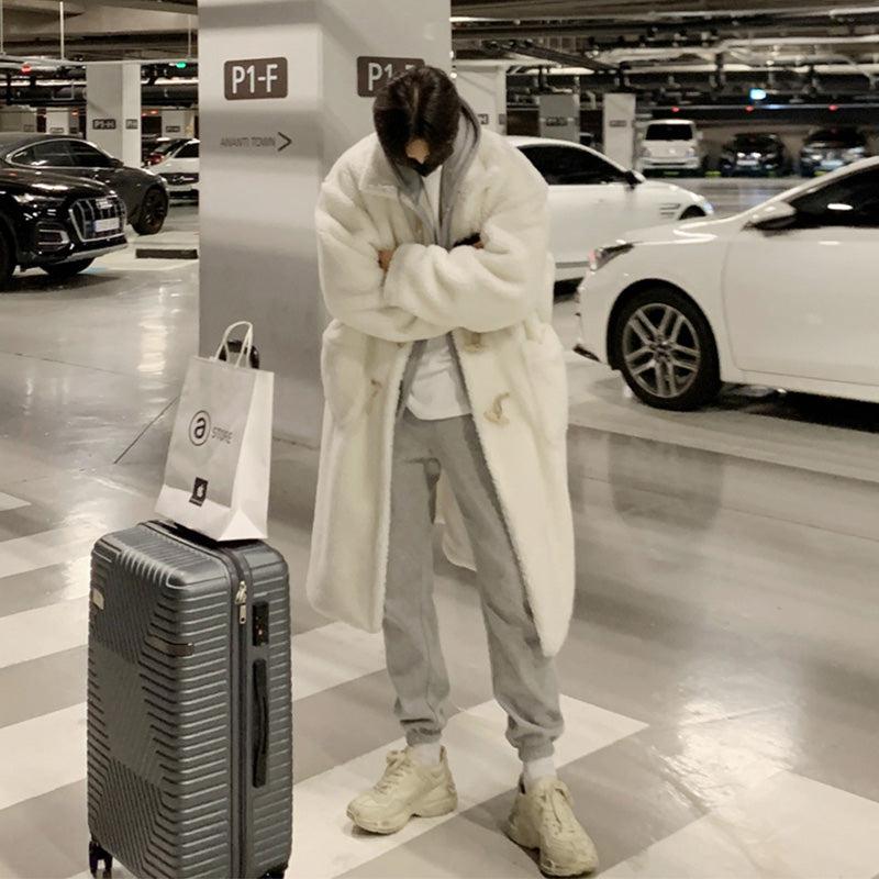 White Fleece Long Coat