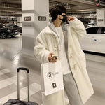 White Fleece Long Coat