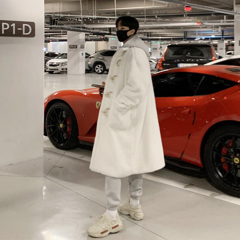White Fleece Long Coat