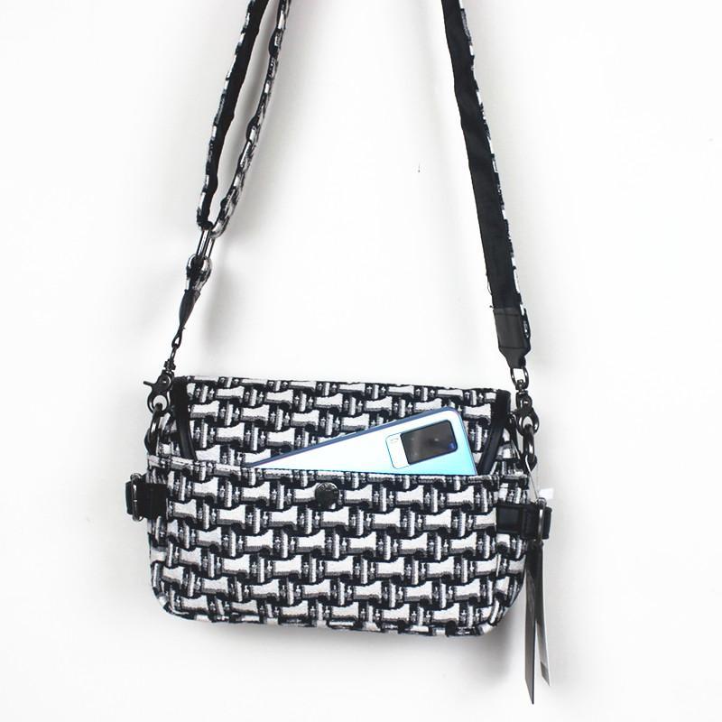 White Plaid Chest Bag