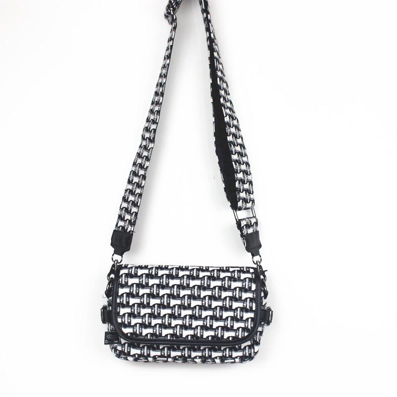 White Plaid Chest Bag