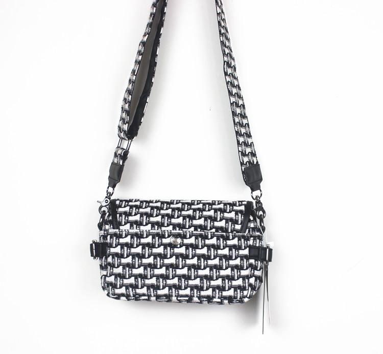 White Plaid Chest Bag