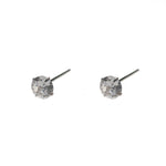 White Zircon Stud Earrings