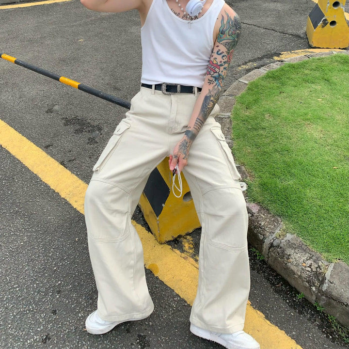Wide-Leg Cargo Pants