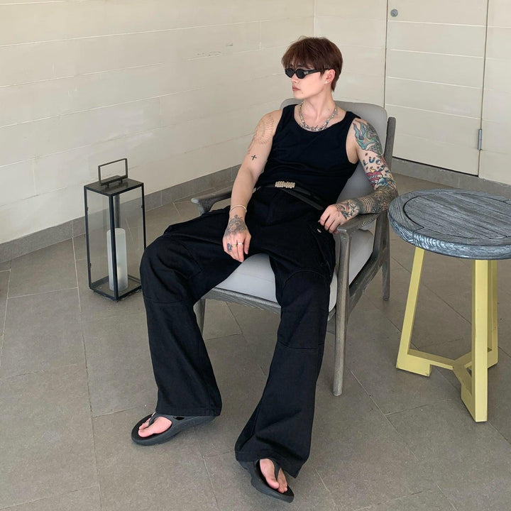 Wide-Leg Cargo Pants