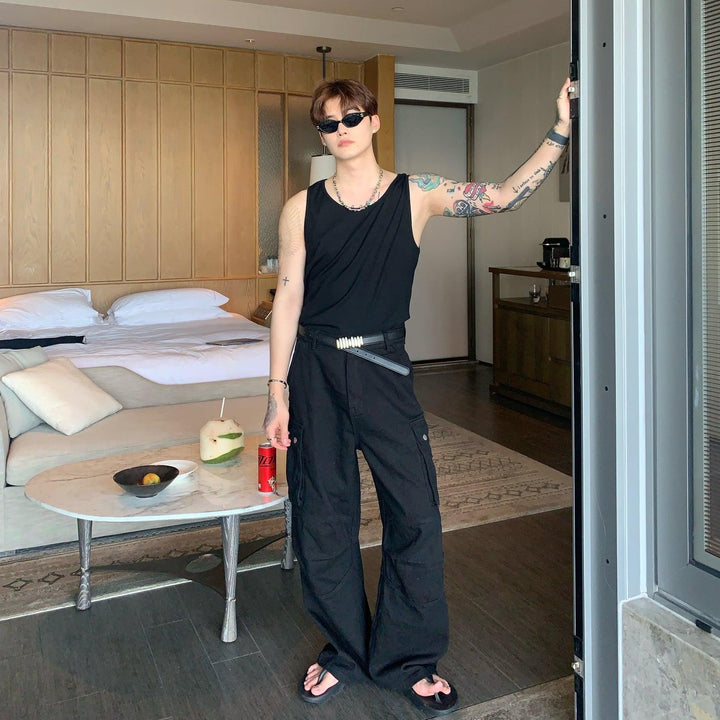 Wide-Leg Cargo Pants