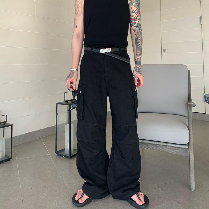 Wide-Leg Cargo Pants