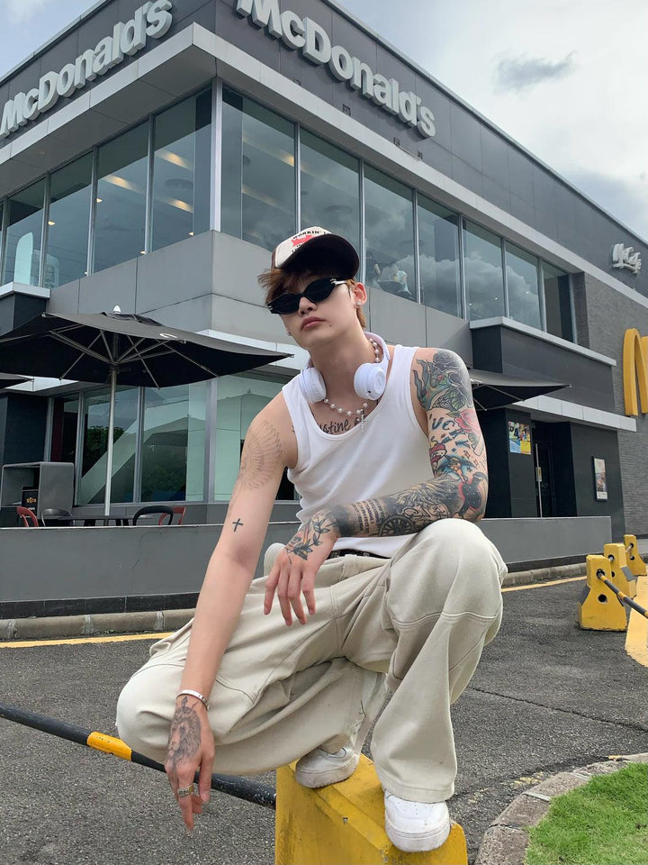 Wide-Leg Cargo Pants