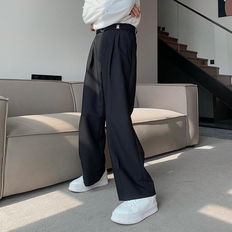 Wide-leg Belted Pants