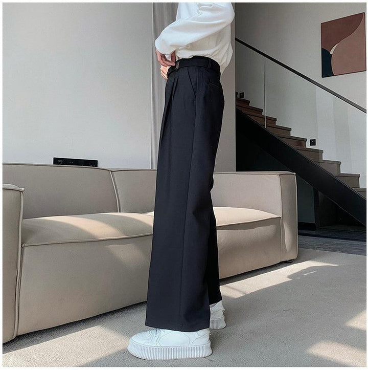Wide-leg Belted Pants