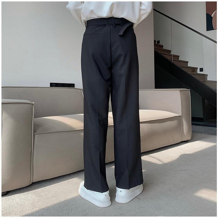 Wide-leg Belted Pants