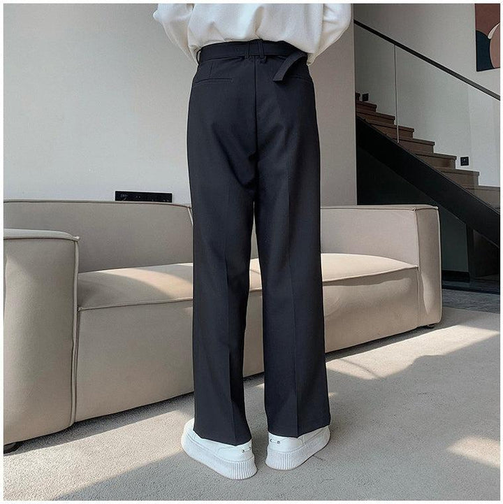 Wide-leg Belted Pants