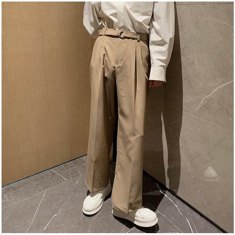 Wide-leg Belted Pants
