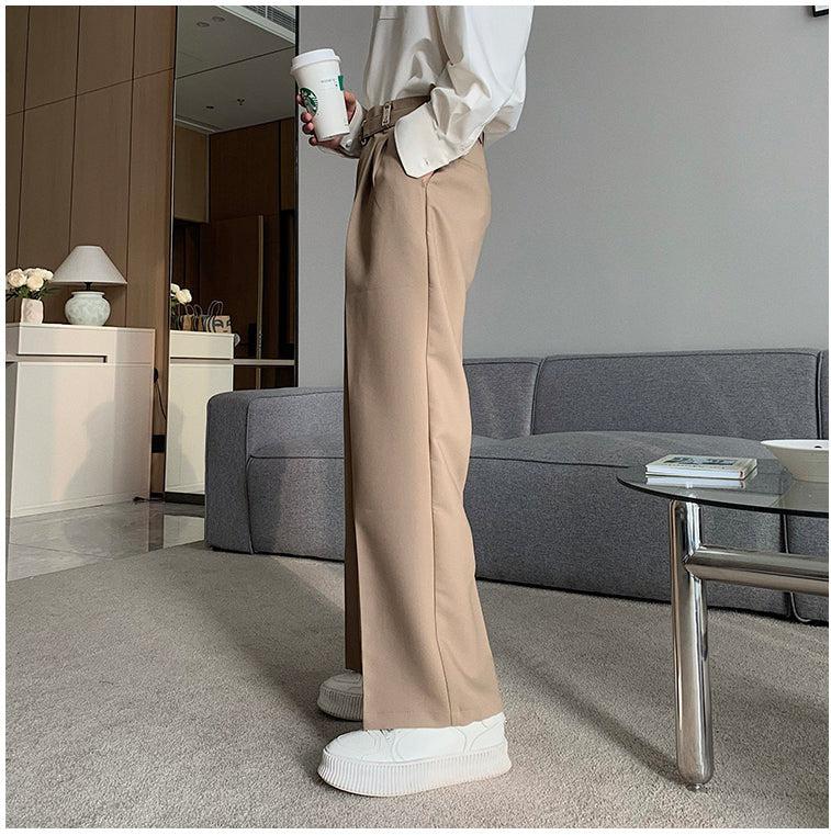 Wide-leg Belted Pants