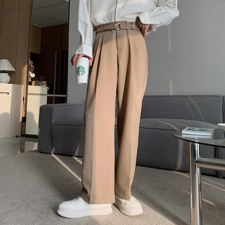 Wide-leg Belted Pants