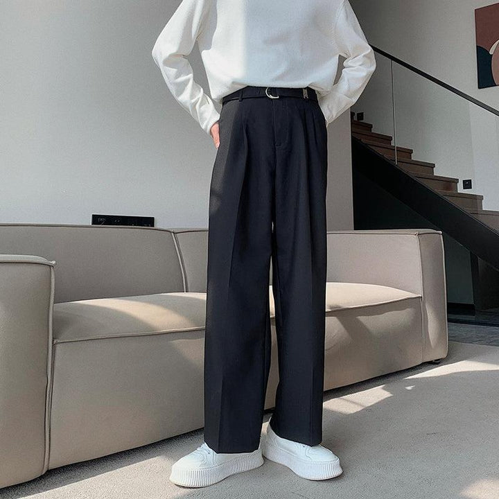 Wide-leg Belted Pants