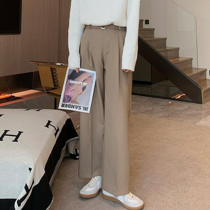 Wide-leg Belted Pants