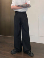 Wide-leg Straight Drape Pants