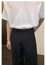 Wide-leg Straight Drape Pants