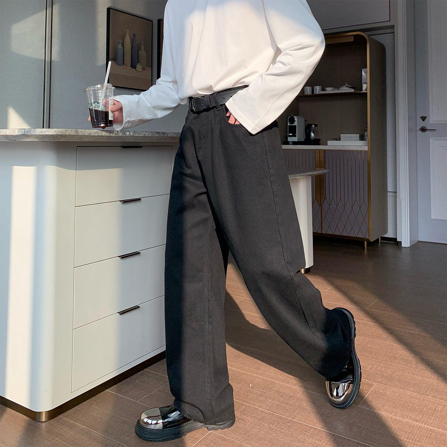 Wide-leg Straight-leg Jeans