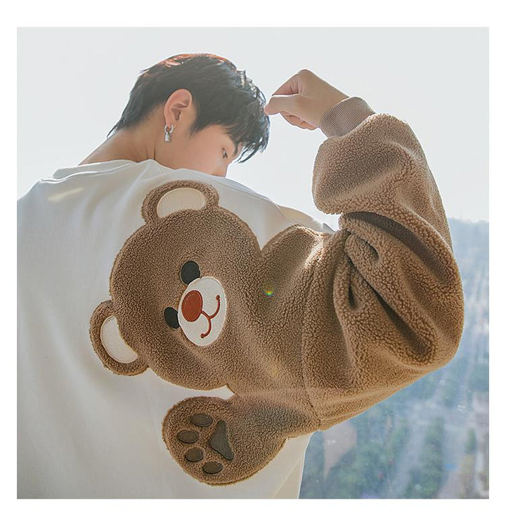 Wool Embroidery Bear Sweater