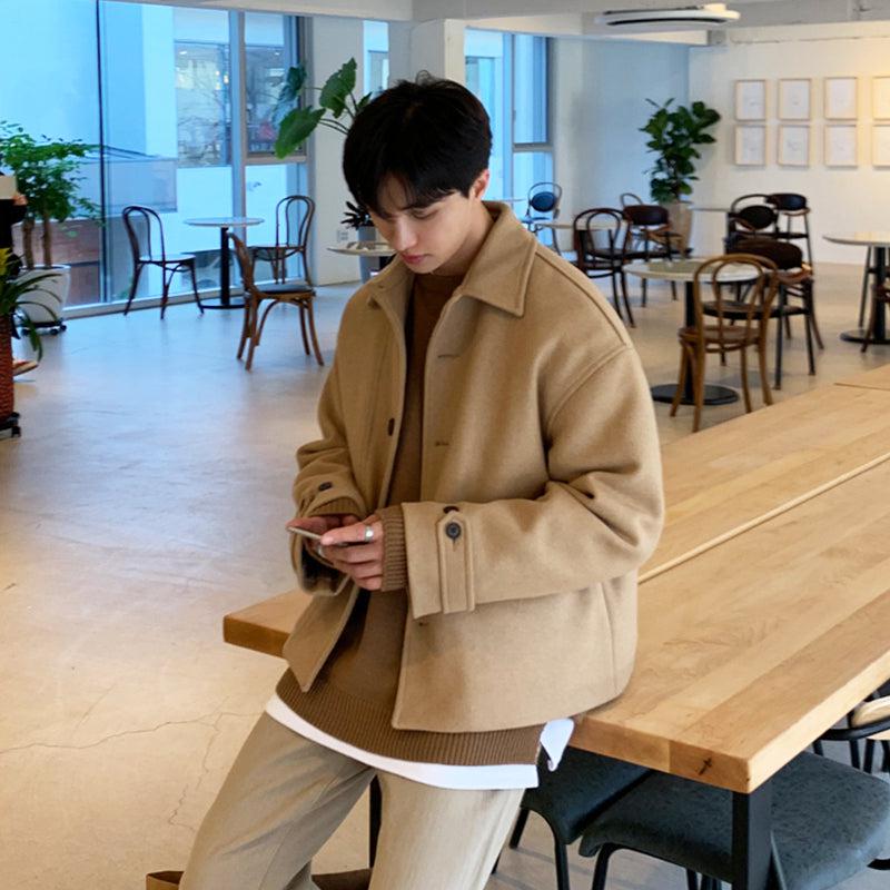 Woolen Button Down Jacket