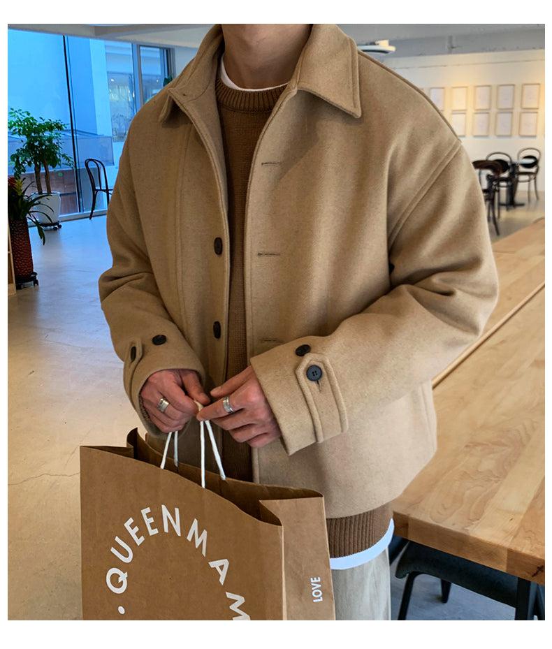 Woolen Button Down Jacket