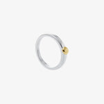 Yellow Metal Cross Ring