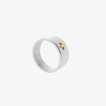 Yellow Metal Cross Ring