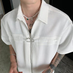 Zip Short Sleeve Shirt