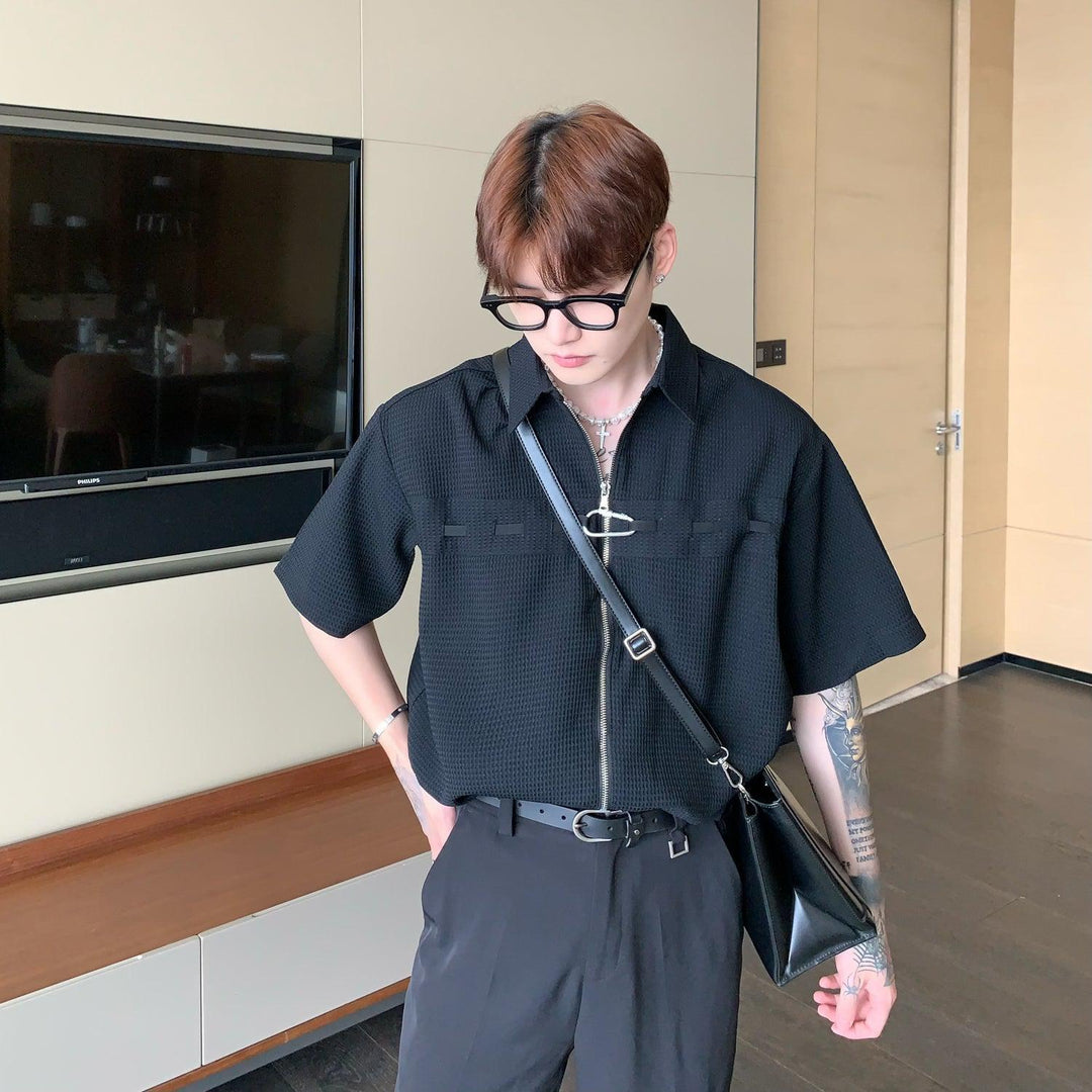 Zip Short Sleeve Shirt