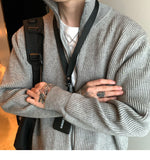 Zipper Cardigan Knitted Jacket