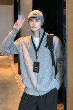 Zipper Cardigan Knitted Jacket