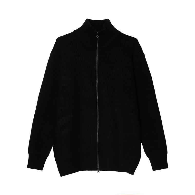 Zipper Cardigan Knitted Jacket