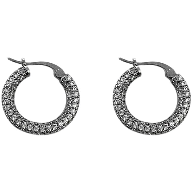 Zircon Hoop Earrings