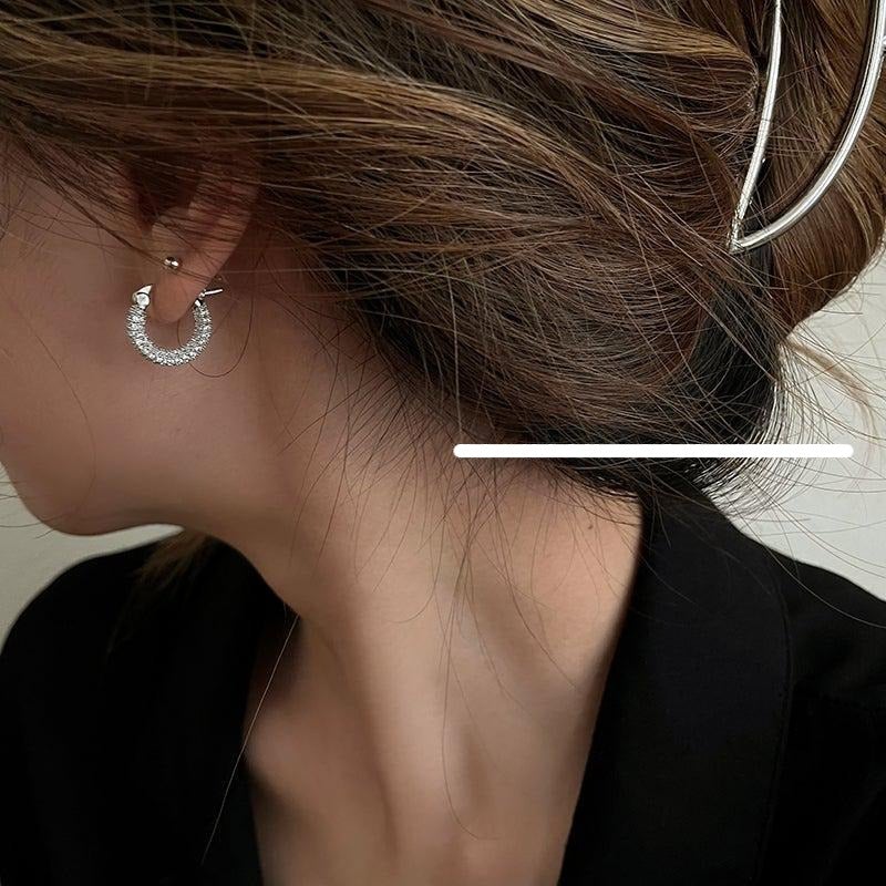 Zircon Hoop Earrings