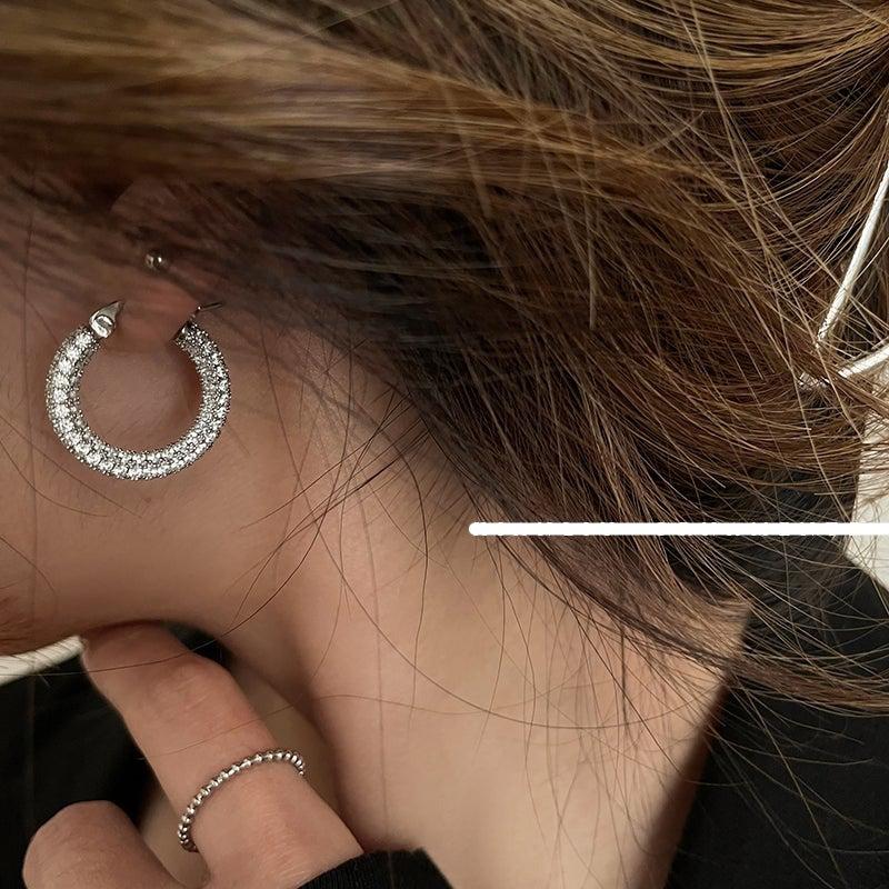 Zircon Hoop Earrings