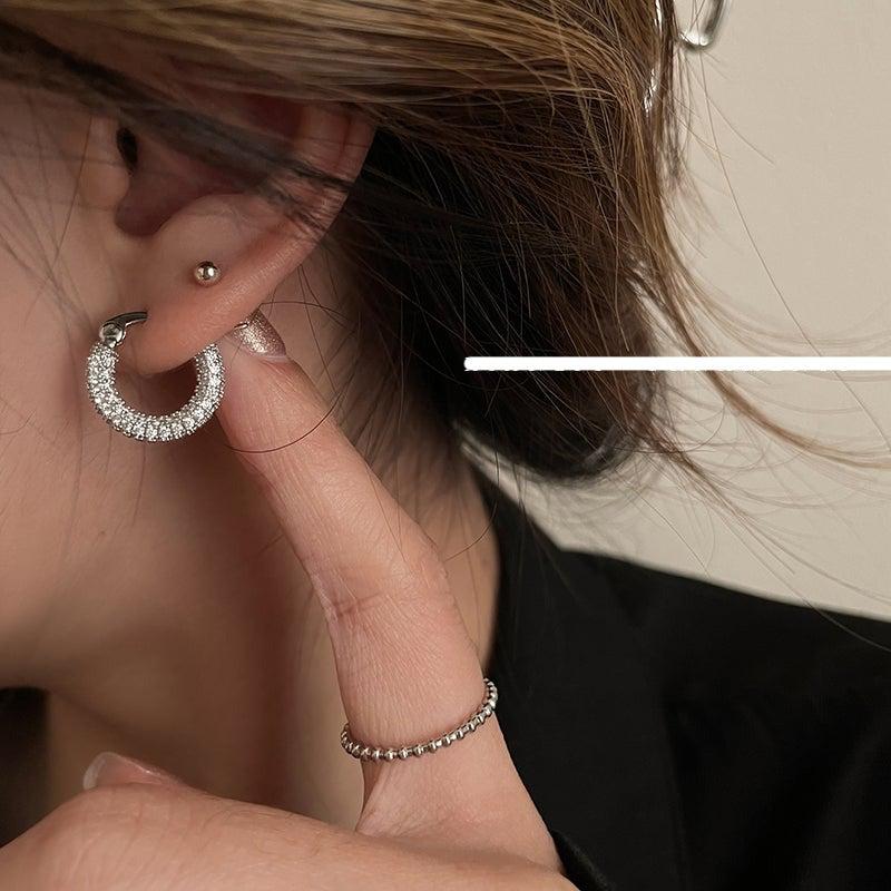 Zircon Hoop Earrings