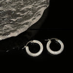 Zircon Hoop Earrings