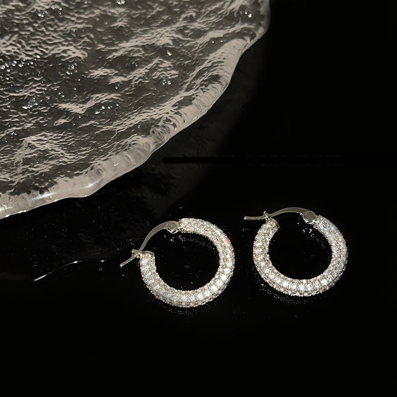 Zircon Hoop Earrings