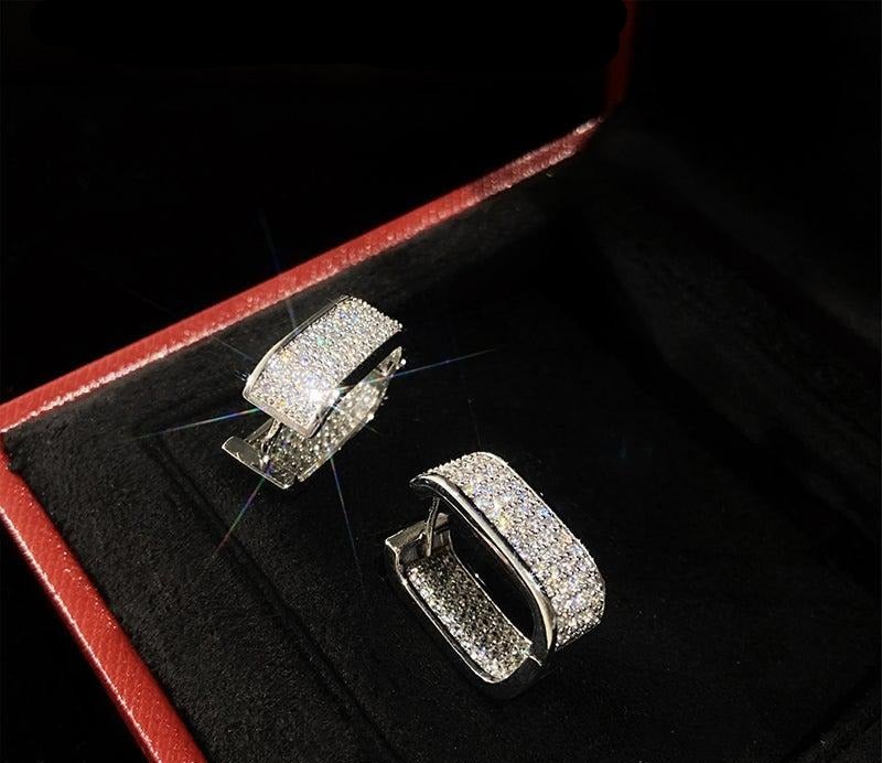 Zircon Square Earrings