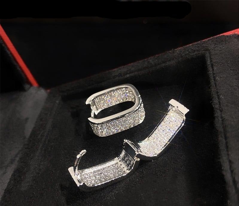 Zircon Square Earrings