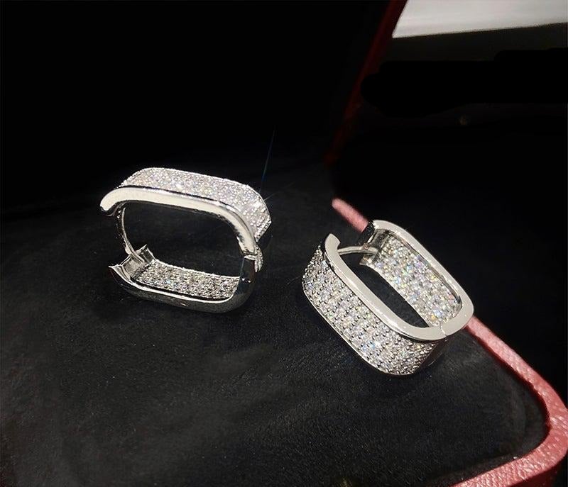 Zircon Square Earrings