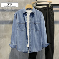 Washed Denim Shirt Jacket