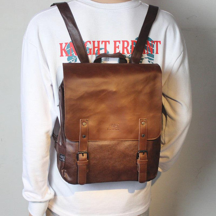 Vintage Faux Leather Backpack